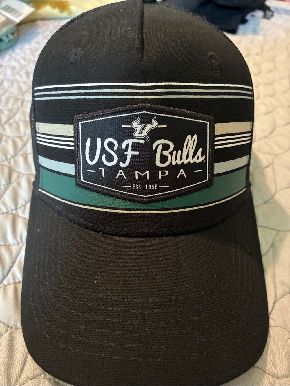 Top of the World USF Bulls Tampa Black and Green Baseball Cap